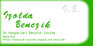 izolda benczik business card